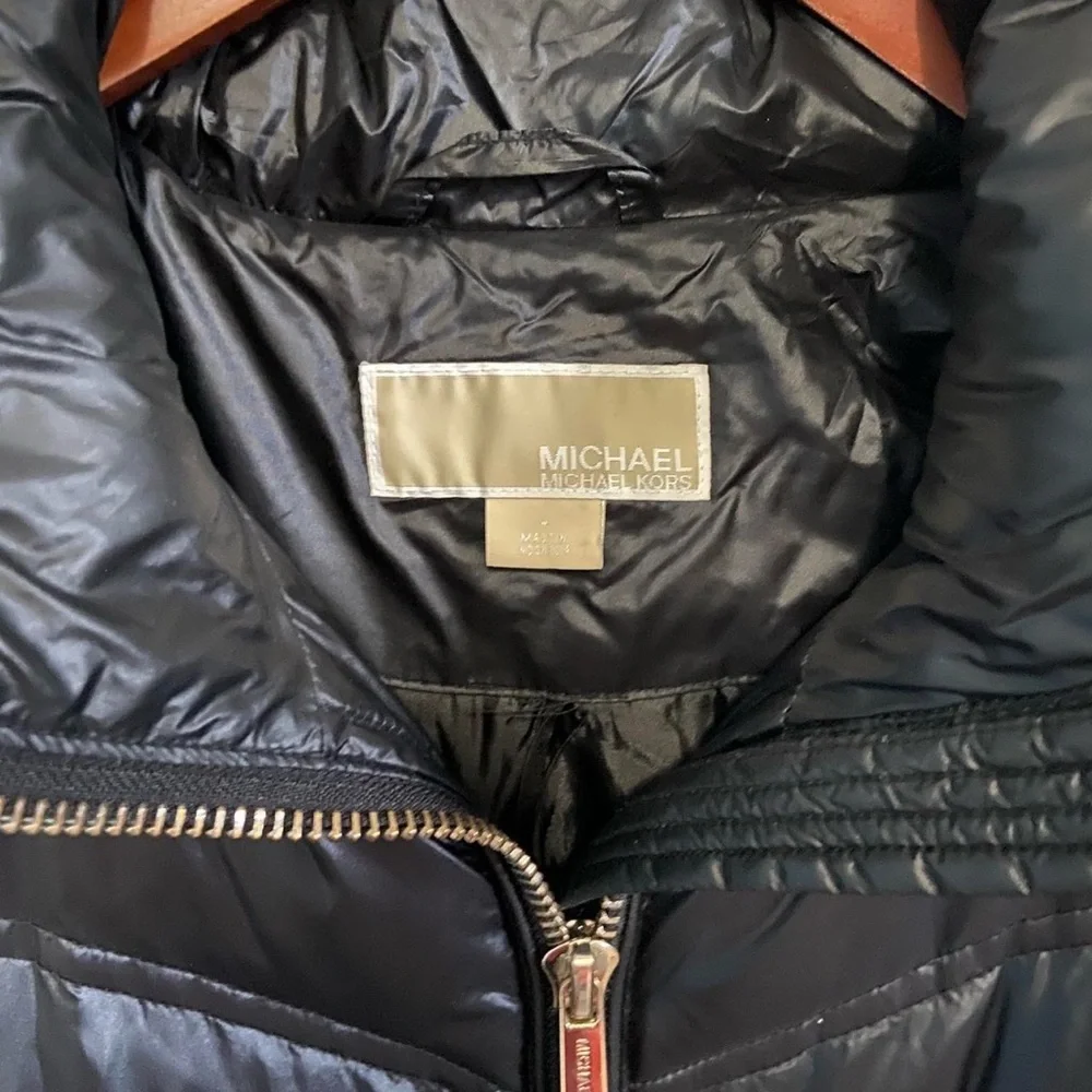 Michael Kors Women's Hooded Quilted Down Parka Long Coat